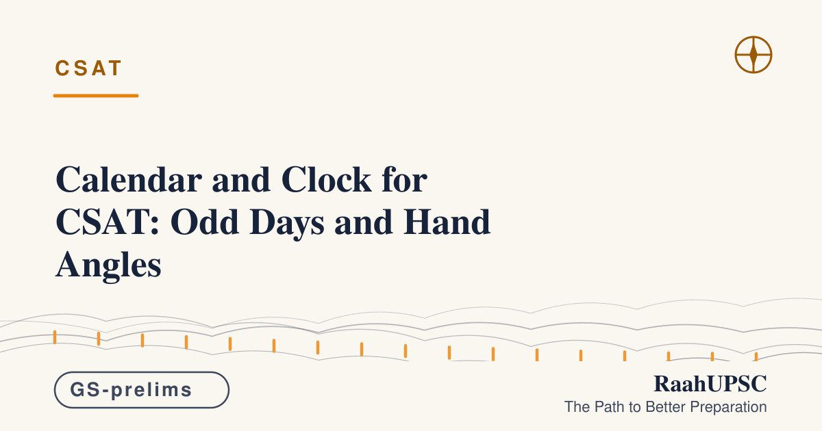 Calendar and Clock for CSAT: Odd Days and Hand Angles