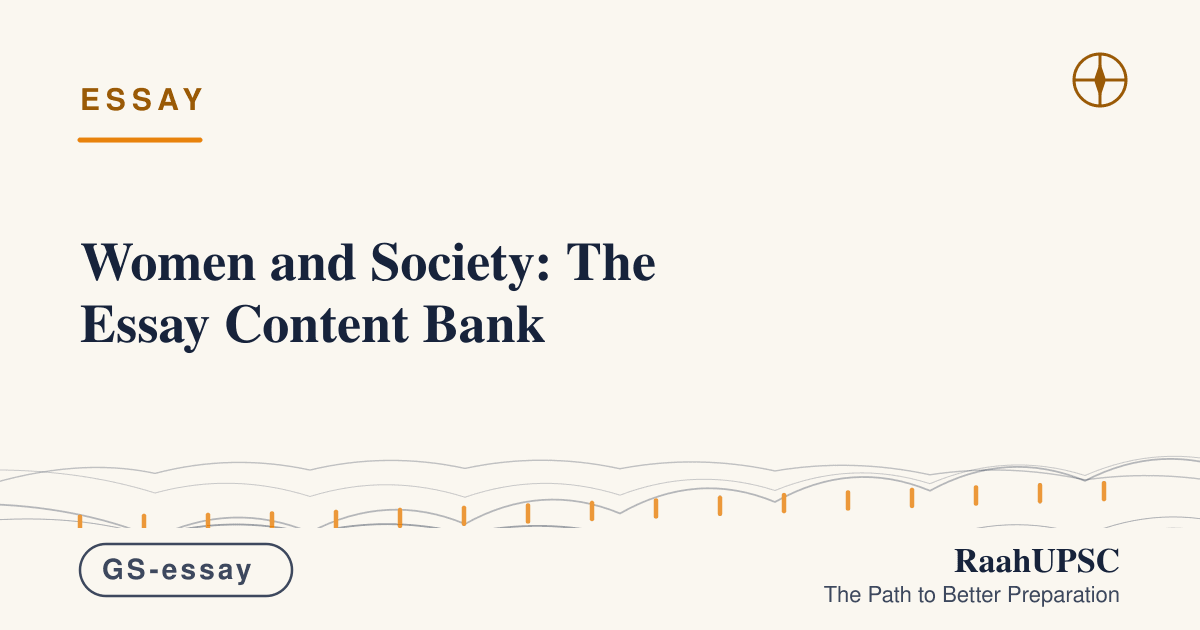 Women and Society: The Essay Content Bank