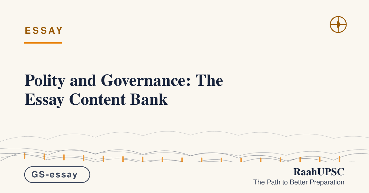 Polity and Governance: The Essay Content Bank