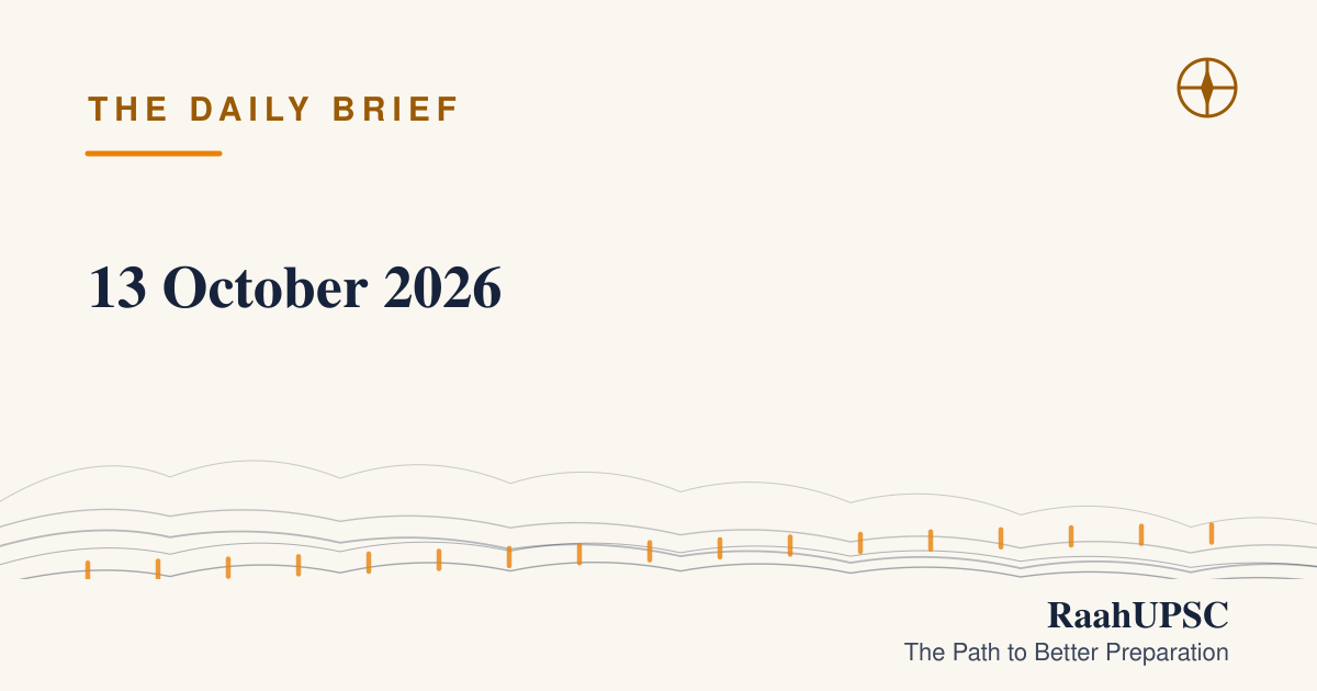 13 October 2026 | UPSC Current Affairs