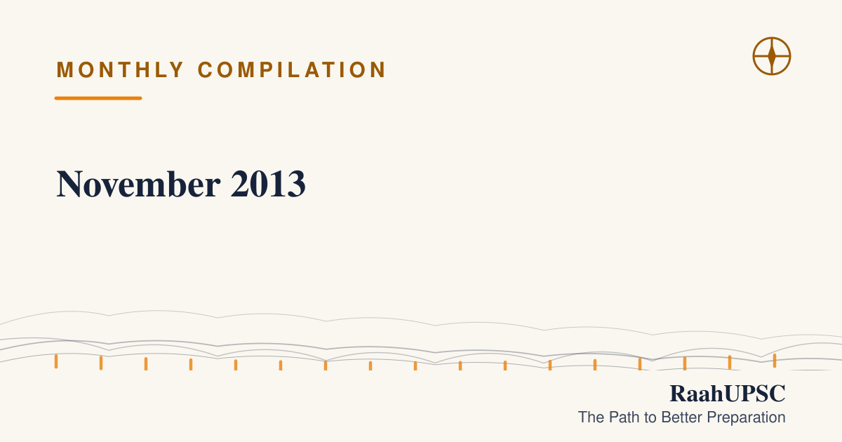 November 2013 | UPSC Current Affairs