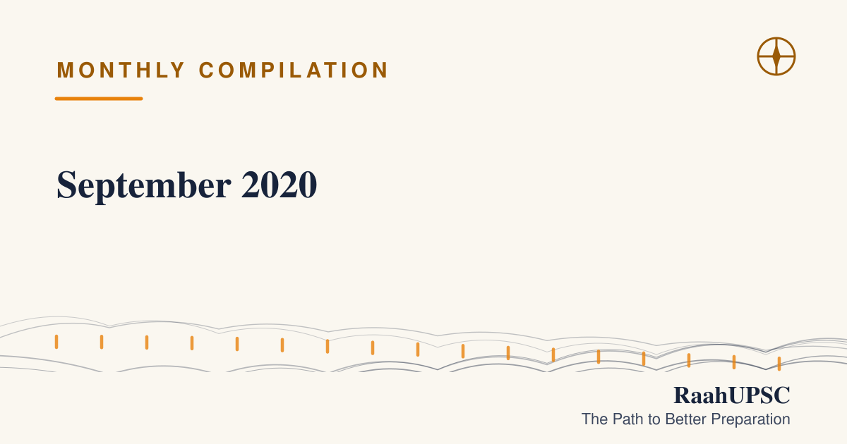 September 2020 | UPSC Current Affairs