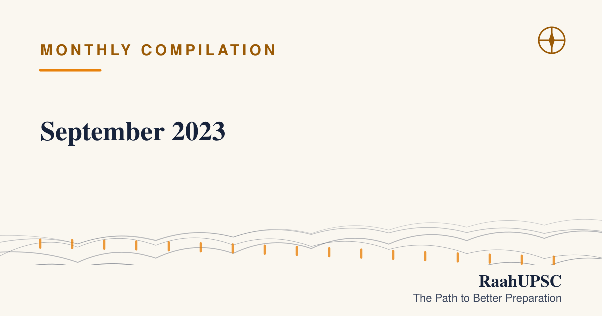 September 2023 | UPSC Current Affairs
