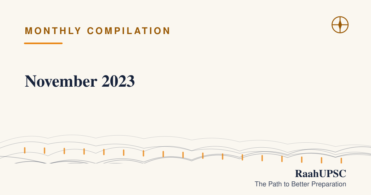 November 2023 | UPSC Current Affairs