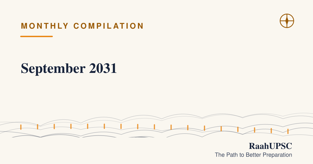 September 2031 | UPSC Current Affairs
